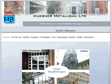 Tablet Screenshot of huebner-metallbau.de